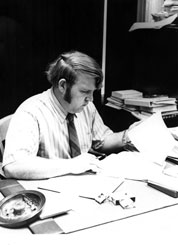 Gary Palm at his desk