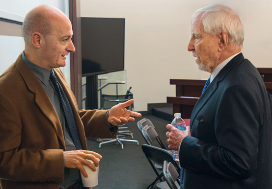 Omri Ben-Shahar talking to Jim Hormel