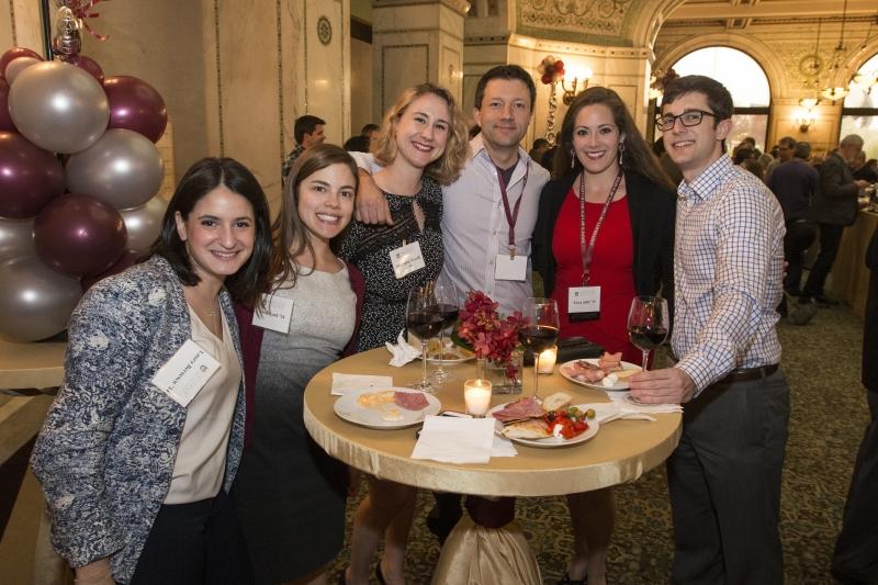 Recent alumni and current students mingle at Wine Mess.