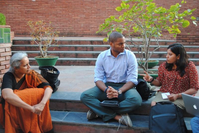 Kiles and Jayshree Satpute met prominent housing scholar Usha Ramanthan.