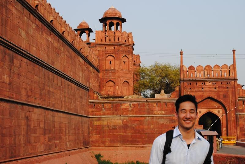 Ahn at the Red Fort in Delhi. 