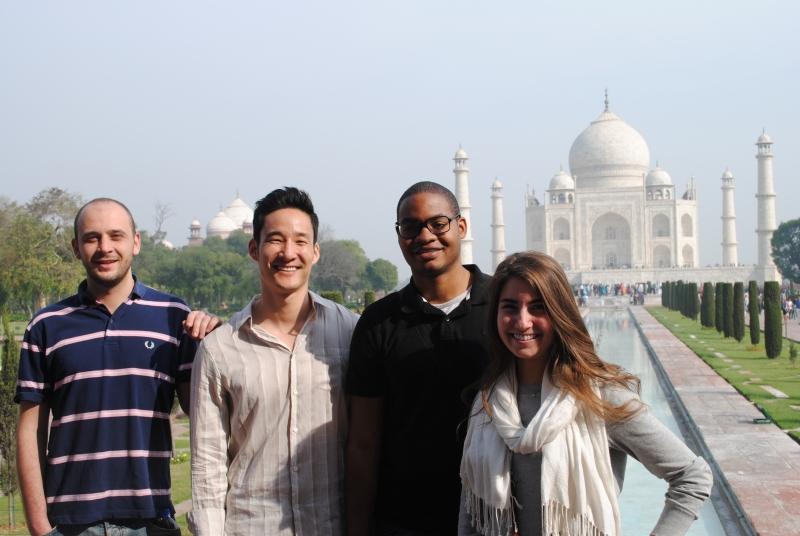 The clinic students met up with classmate Kara Ingelhart, '15, also in India. 
