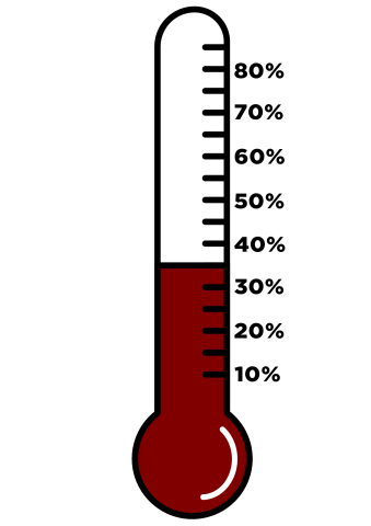 Class Gift "Thermometer", 35 percent raised