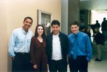 Obama with students