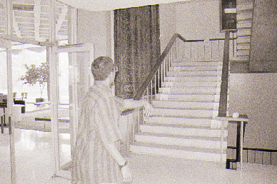 A student tosses a piece of paper on the steps to earn his final grade in Fragments of the Law.