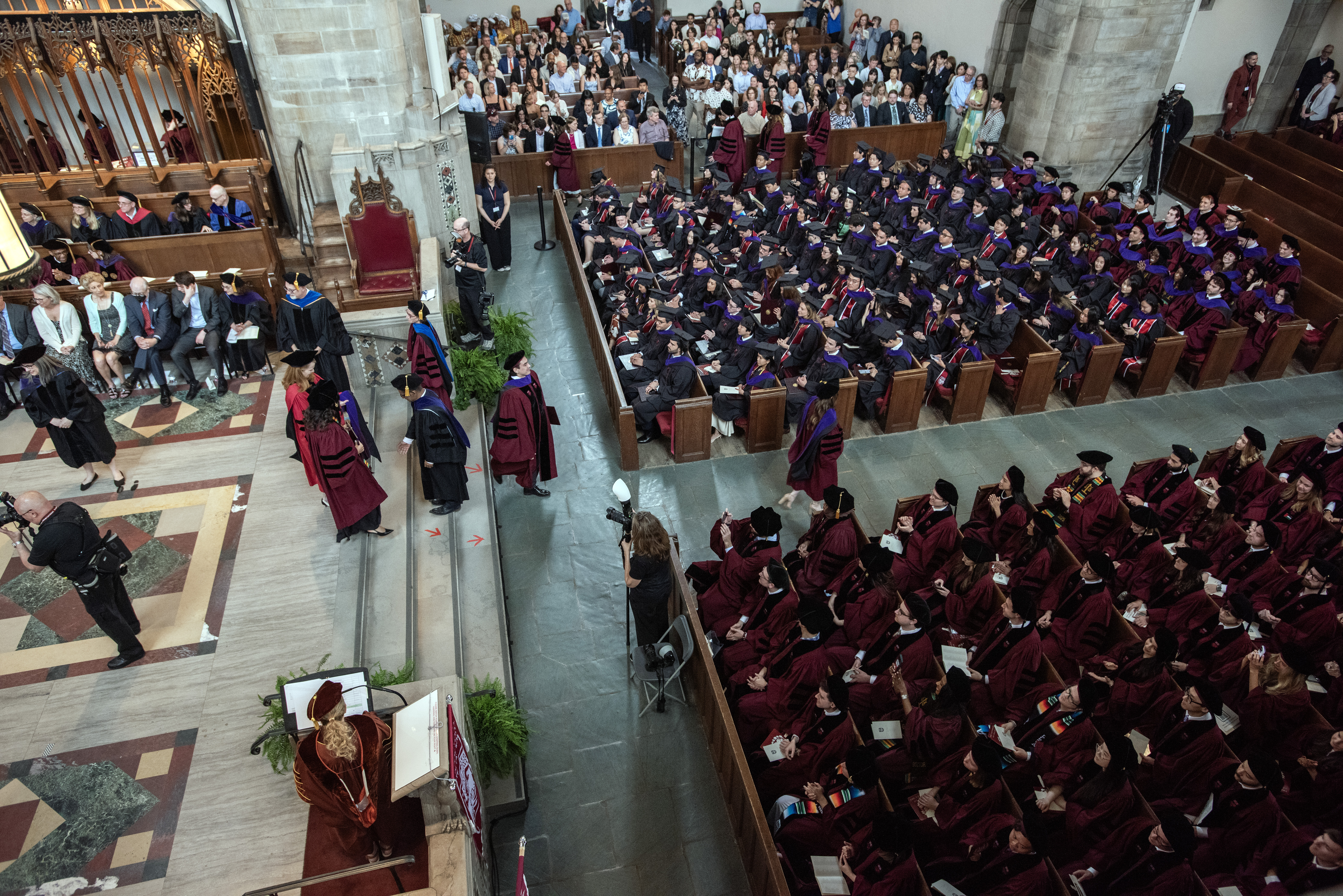 Aerial view of 2025 graduates of UChicago Law School