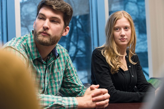 Josh Wilson, '17, and Annie Gowen, '17