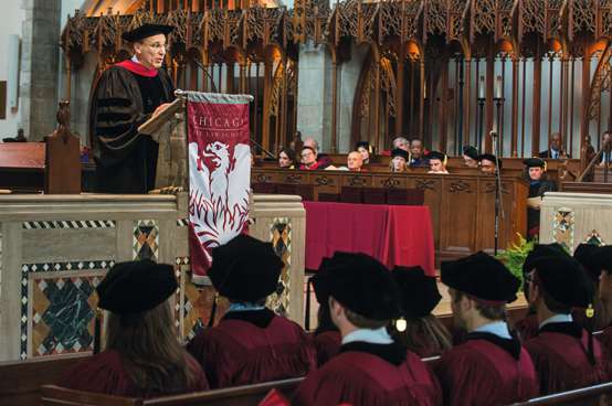 David Strauss speaking at graduation