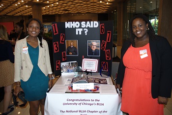 The Black Law Students Association table at an event