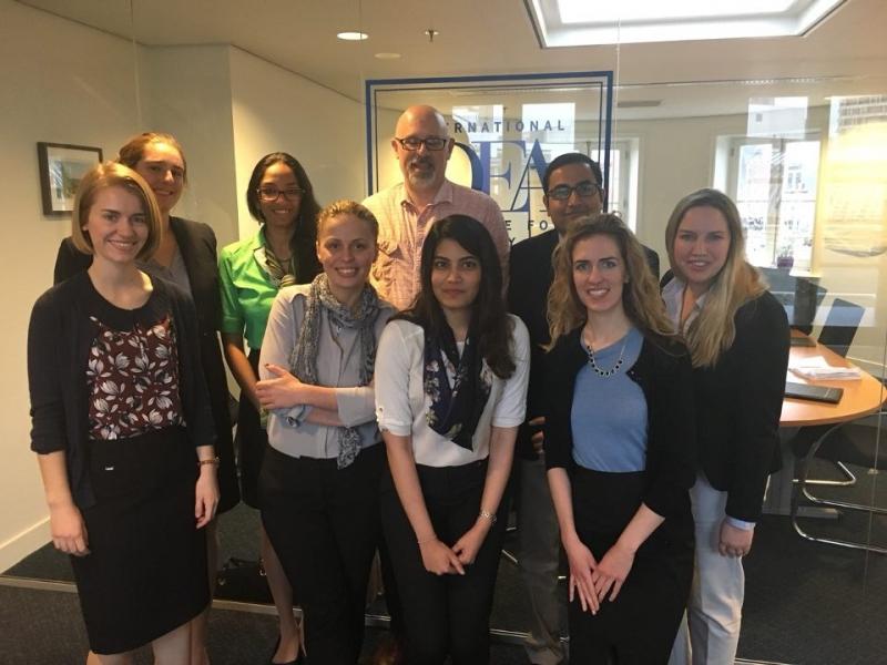 The group, which was led by Tom Ginsburg, the Leo Spitz Professor of International Law, met with Kosovo Constitutional Court Judge Gresa Caka at the International Institute for Democracy and Electoral Assistance.