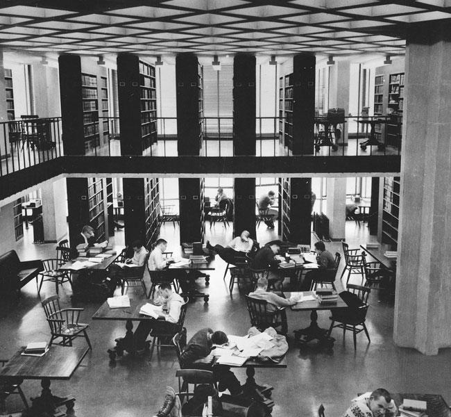 Though the new library had more natural light, shelf space soon was filled to capacity.