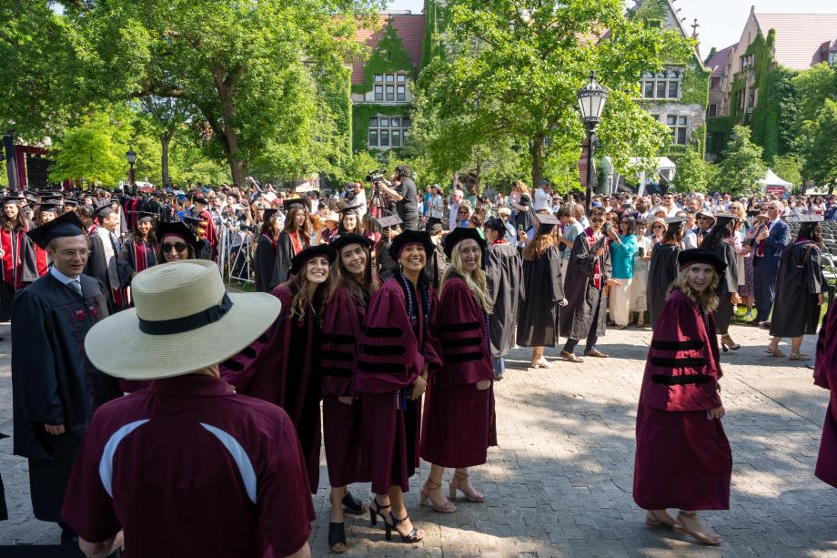 Graduating Law School students attending the 537th University Convocation alongside other graduating students.