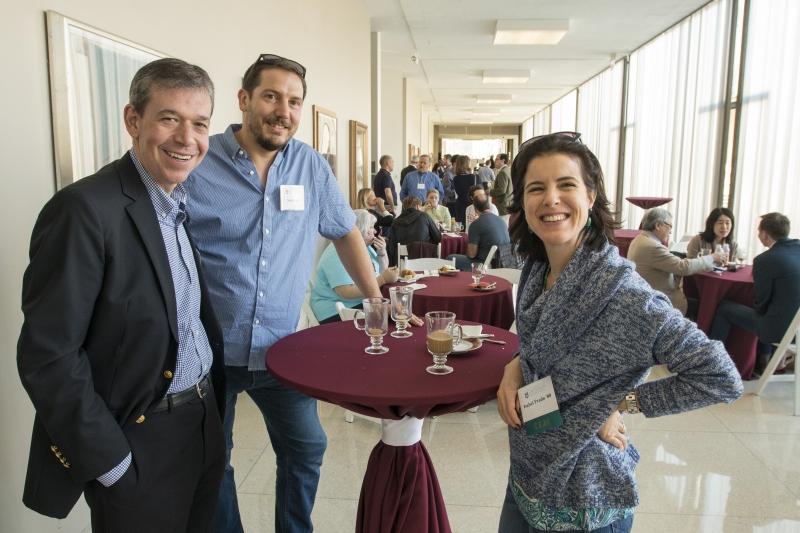 Alumni at breakfast on Saturday before the Town Hall Q&A with Dean Michael H. Schill.