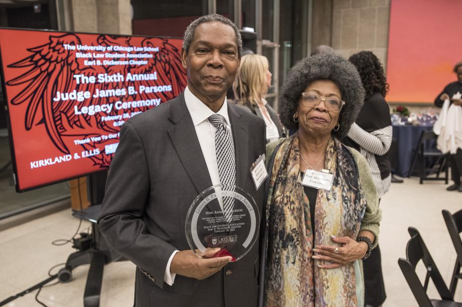 Judge Jackson poses for the camera with Professor Conyers