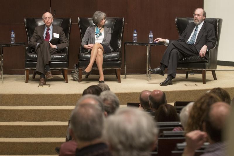 Judges Richard Posner, Diane Wood, and Frank Easterbrook, '73, spoke on a panel. Judges Richard Posner, Diane Wood, and Frank Easterbrook, '73, spoke on a panel.