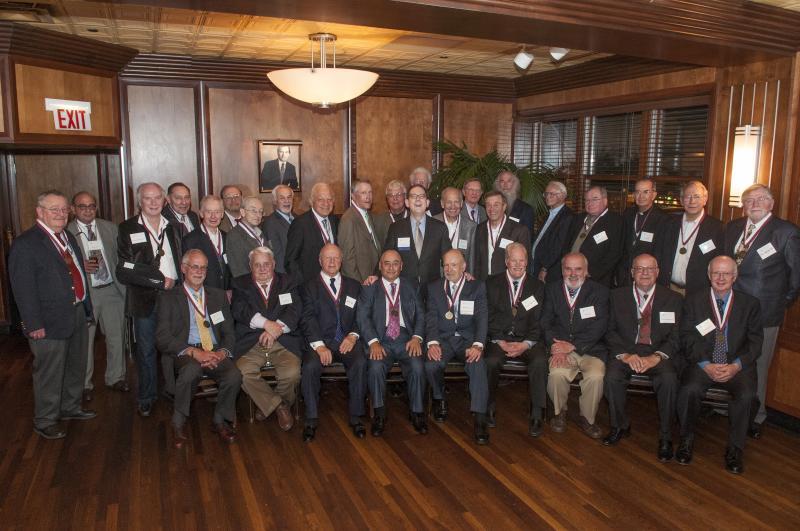 Dean Michael Schill poses with members of the Class of 1963 Dean Michael Schill poses with members of the Class of 1963