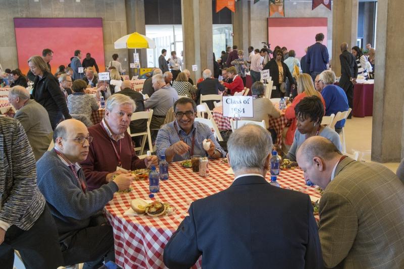 Members of the Class of 1984 enjoyed a picnic lunch in the Green Lounge. Members of the Class of 1984 enjoyed a picnic lunch in the Green Lounge.