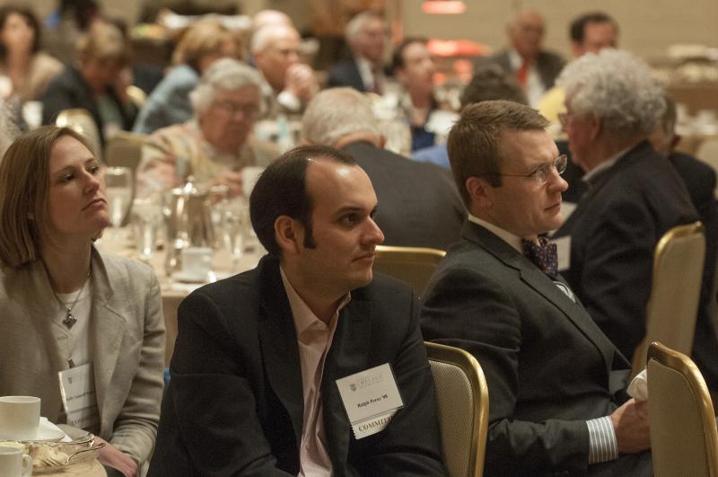 Alumni listen attentively to the Annual Loop Luncheon, featuring Professor Todd Henderson, ‘98 Alumni listen attentively to the Annual Loop Luncheon, featuring Professor Todd Henderson, ‘98