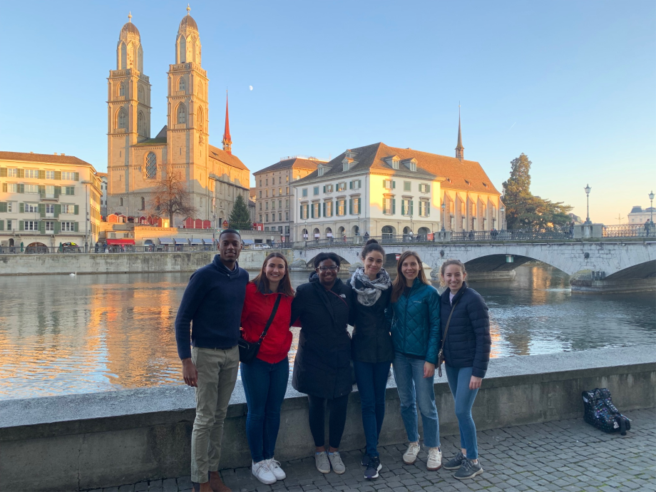 Students sightseeing in Zurich.