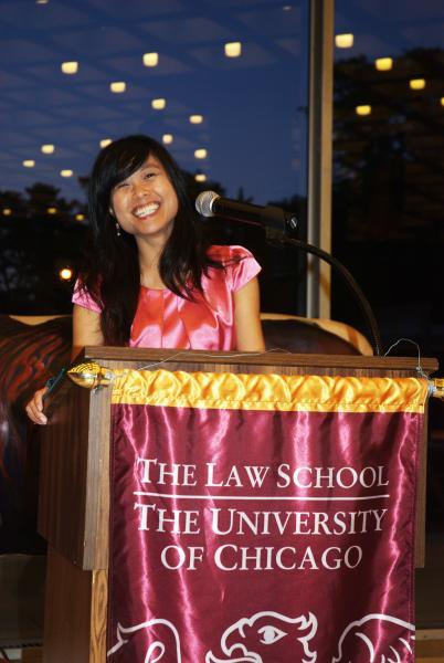 Tammy Wang talks about the class gift. Tammy Wang talks about the class gift.
