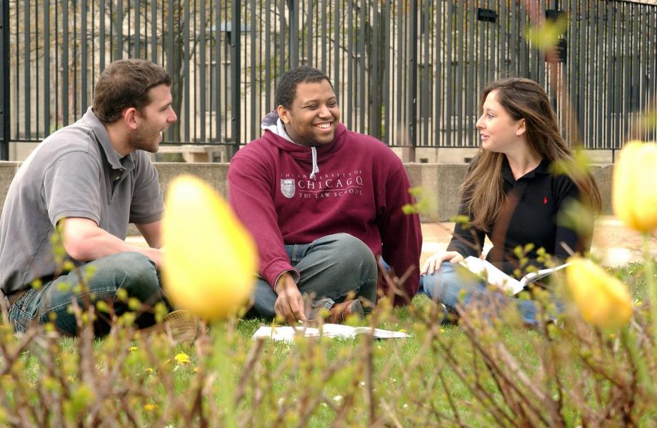 Students outside the Law School.