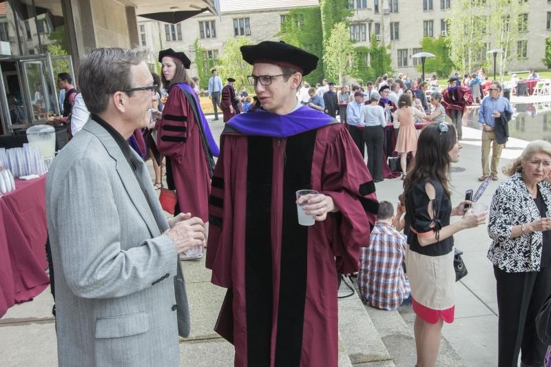 After the Diploma & Hooding Ceremony, everyone heads to the Law School for a reception to honor the Class of 2015. After the Diploma & Hooding Ceremony, everyone heads to the Law School for a reception to honor the Class of 2015.
