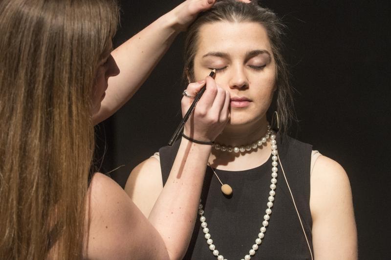 A student actor becomes her character, Professor Emily Buss.