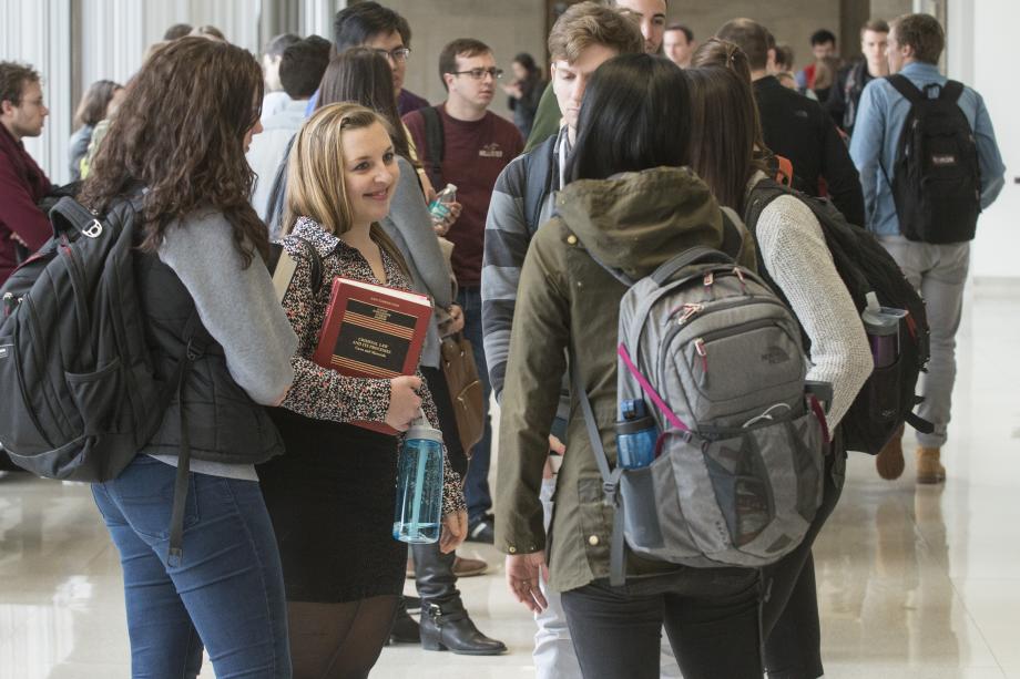 Classes were, of course, a big part of the experience—but so were the conversations students had with their peers in the Green Lounge and the hallways. Classes were, of course, a big part of the experience—but so were the conversations students had with their peers in the Green Lounge and the hallways.