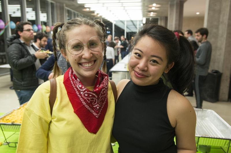 Maggie O'Connor, '17, one of the organizers of the auction, dressed as 90s Nicke