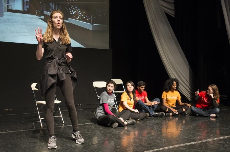 Julia Haines, '17, as a Kapnick Leadership Development Initiative facilitator. Julia Haines, '17, as a Kapnick Leadership Development Initiative facilitator.