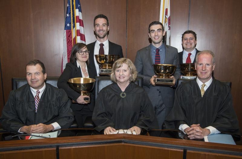 The final round of the 2016-17 Edward W. Hinton Moot Court Competition was argued before a panel of three federal judges on Monday, April 24. The competition began with 62 second- and third-year students, who participated in a preliminary round in October. The four finalists were among the 14 participants who advanced to the second round, which took place in February.