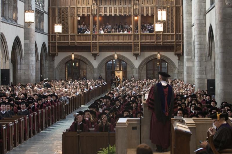 The Diploma and Hooding Ceremony took place in Rockefeller Chapel.