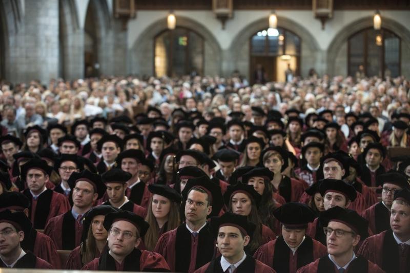 Members of the Class of 2017 listened to the ceremony. Members of the Class of 2017 listened to the ceremony.