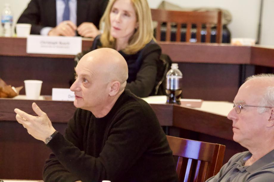 Professor Omri Ben-Shahar makes a point during the Law Review symposium on personalized law.