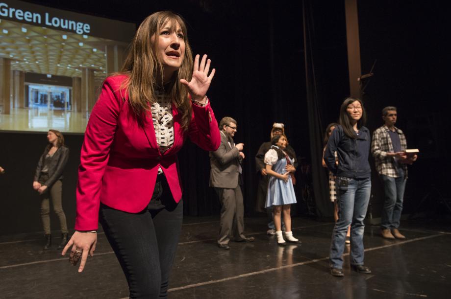 Allie Van Dine, '20, as a Federalist Society president, also sings "Be Our Guest." Allie Van Dine, '20, as a Federalist Society president, also sings "Be Our Guest."