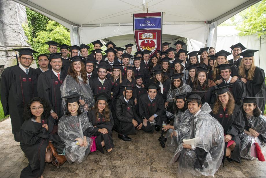 Before the University-wide Convocation ceremony, LLMs posed for a photo together.