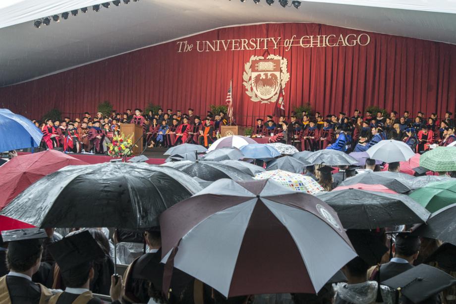 A little rain didn't stop graduates from attending the University's 531st Convocation, which took place on the main quad.