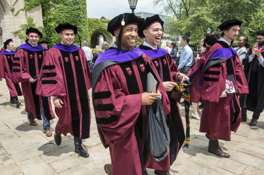 Once the ceremony was over, graduates recessed from Rockefeller Chapel to meet their families.