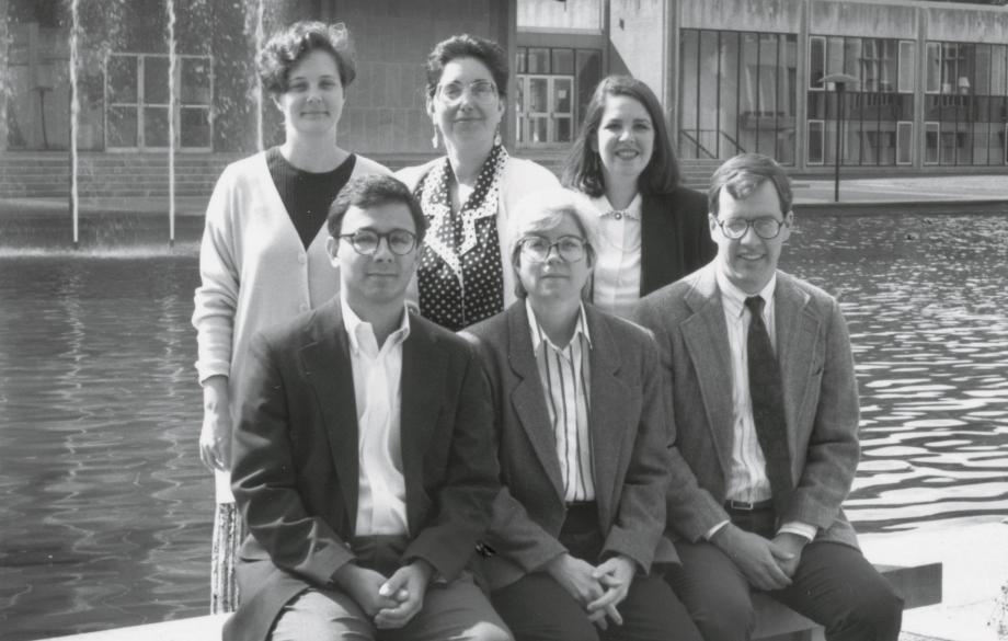 Six Bigelow Fellows posing for the camera