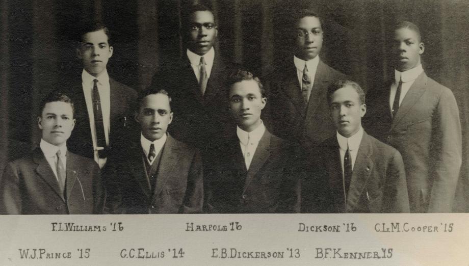 Dickerson with fellow members of Kappa Alpha Psi
