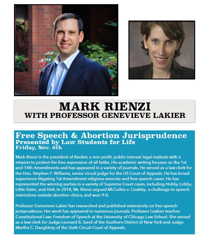 Mark Rienzi with Genevieve Lakier