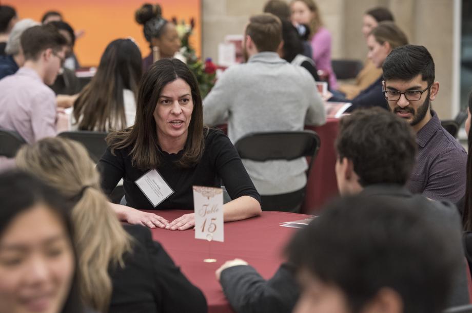Each table had trained facilitators--faculty, students, and staff from the University's Office of Civic Engagement--who led discussions on a variety of issues.