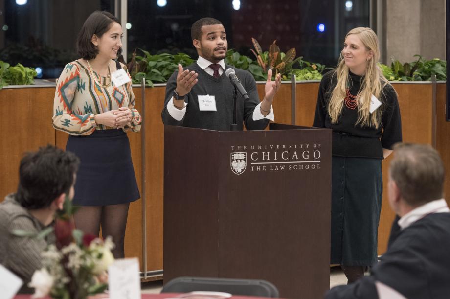 Arielle Yoon, '20, Christian Price, '21, and Christy Crouse, '21, planned the event to kick off an initiative that will include civic engagement training and opportunities for students to attend South Side community events. The idea grew from a desire to offer new ways for students to connect with people of different backgrounds, question their own beliefs, and expand their understanding of other people's experiences, Yoon said.