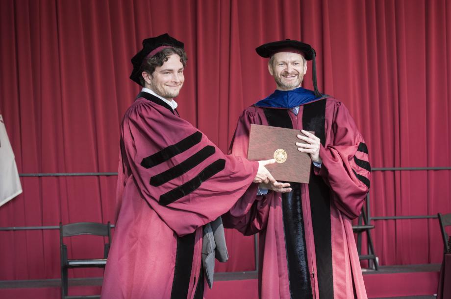 As each graduate’s name was read, Dean Miles presented the diploma.