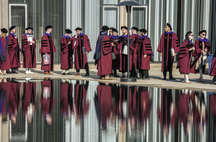 Afterward, graduates enjoyed an outdoor reception back at the Law School.