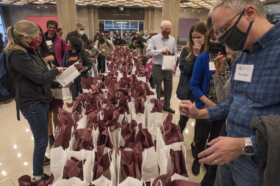 The first day of Family Weekend concluded with a reception in the Green Lounge, where students and their families had the chance to mingle with faculty and administrators.