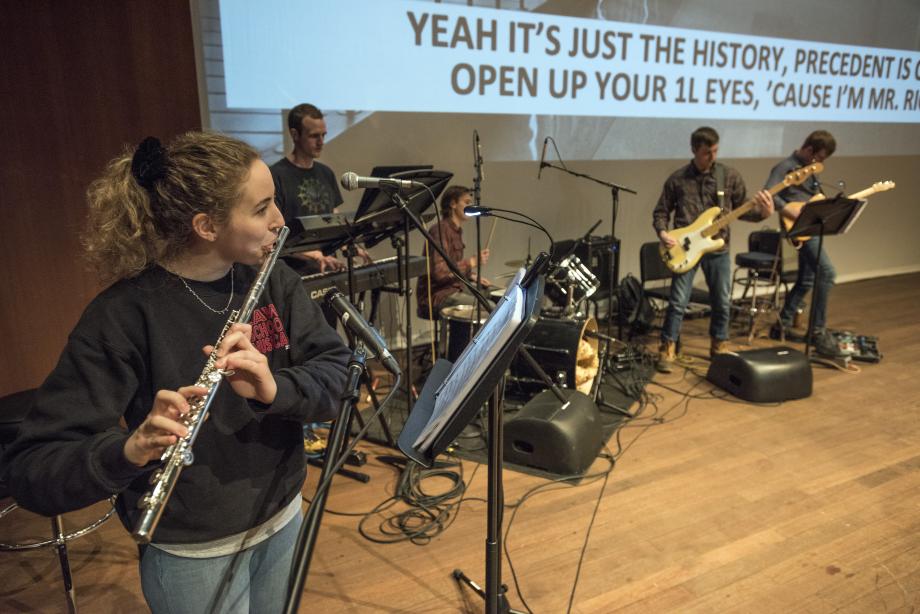 The band also included Caitlan Sussman, '22; JD Laurence-Chasen (a PhD student); and Andrew Zeller, '22.