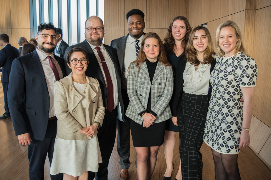 University of Chicago Business Law Review’s executive board poses for a photo during the symposium