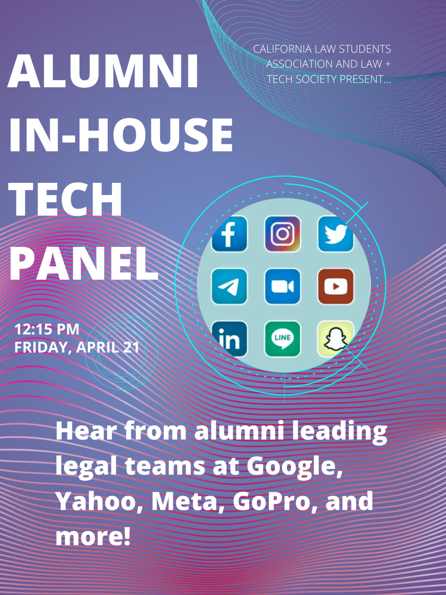 Poster for alumni in-house tech panel 