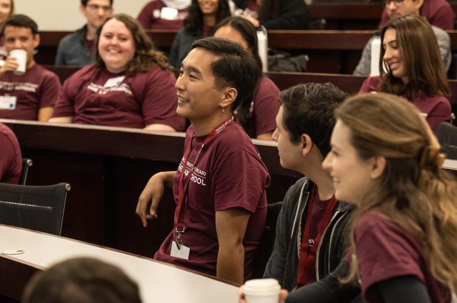 Students seated in a classroom.